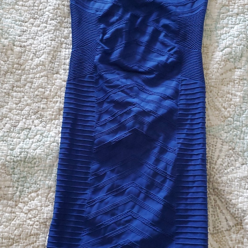 Blue bebe stretchy mini dress